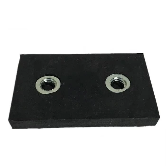 Custom Rubber POT Coated Neodymium Rectangular Magnets With Two Holes suppliers