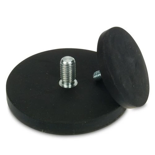 Neodymium Pot Magnet With Rubber Coating Round Permanent NdFeB M4 M6 M8 Screw Threaded Inner Or Outer Threaded Neodymium Pot Magnet With Rubber Coating Round Permanent NdFeB M4 M6 M8 Screw Threaded Inner Or Outer Threaded